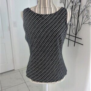 New Saks Fifth Avenue CATALYST New York Chiffon Sleeveless Blouse Abstract SP